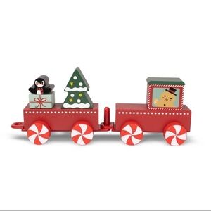 NIB Wooden Train Cars- Penguin & Gingerbread Man Target Bullseye's Playground